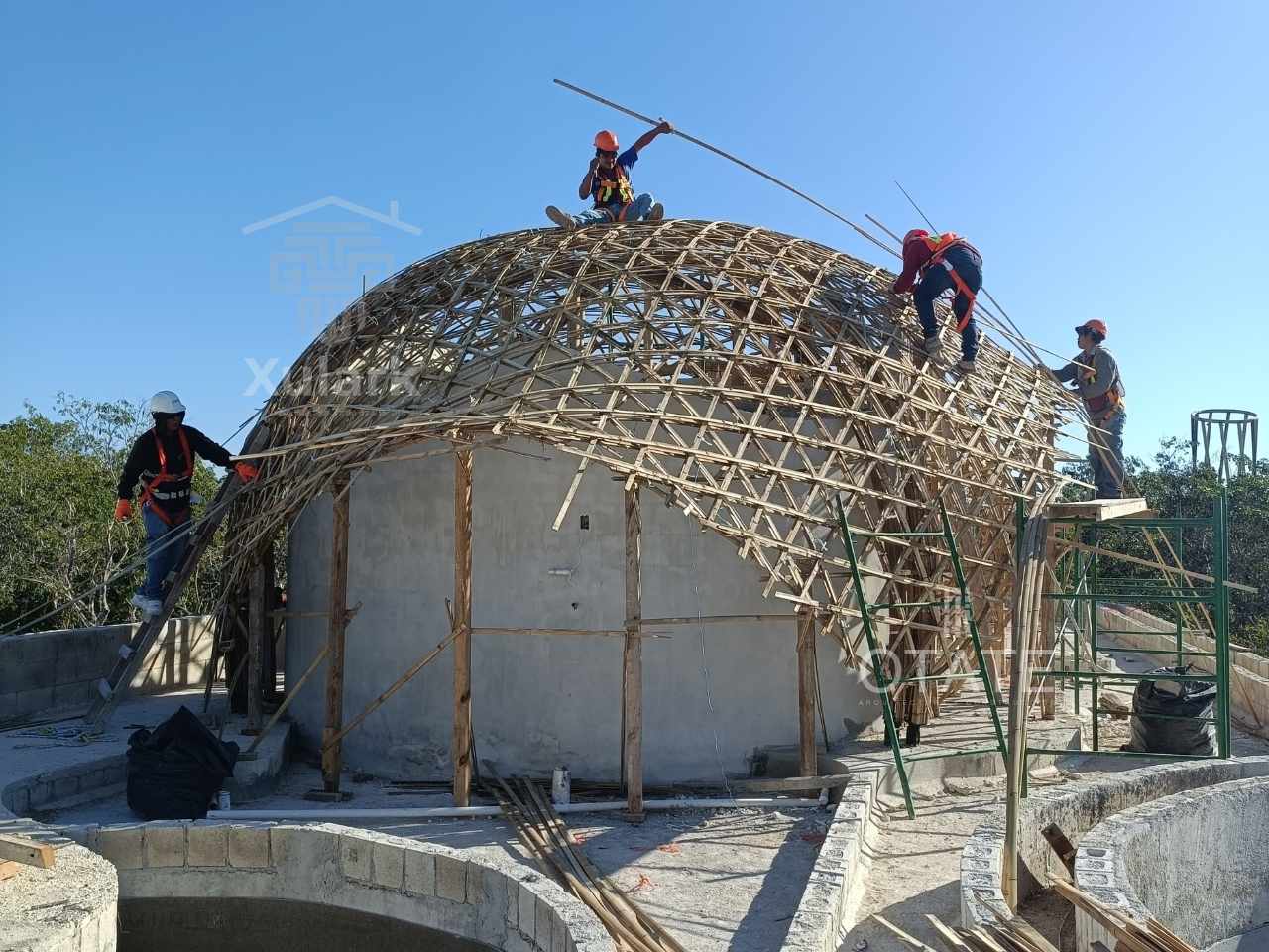 Estructura de Bambú Oldhamii en Zamaya Tulum